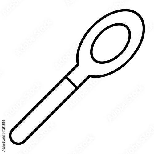 Vector Spoons Outline Icon Design