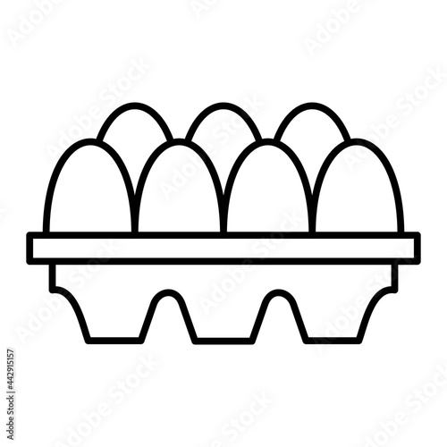 Vector Egg Outline Icon Design