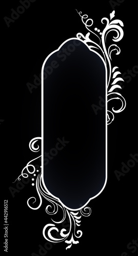 Ornamental elegant floral baroque frame