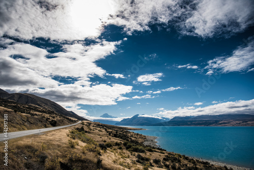 Road to Mt Cook National Park, New Zealand