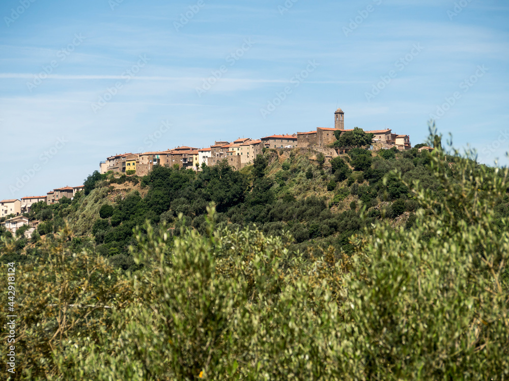 Italia, Toscana, Grosseto, Monte Amiata, il paese di Montegiovi.