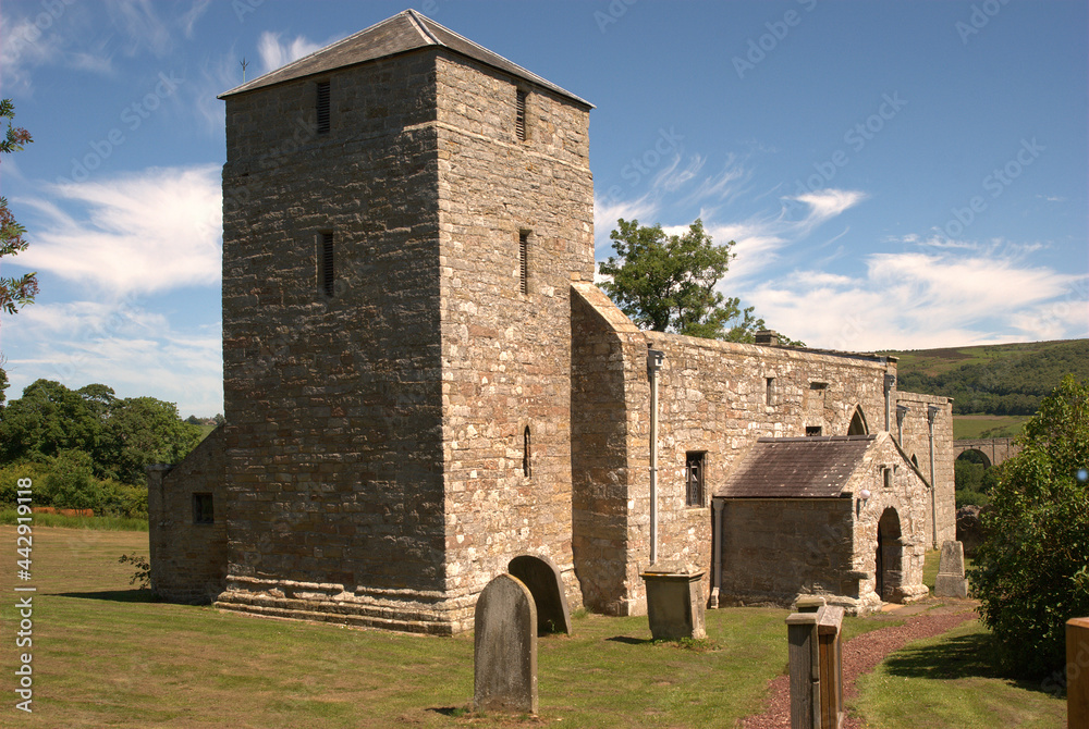 Edlingham 11th century church near Alnwick in summer