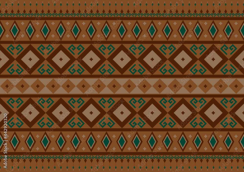 geometric ethnic pattern seamless design for background, wallpaper, carpet, mandalas, clothing, wrapping, sarong, table cloth, shape, native, motif,  fabric, tribal, traditional