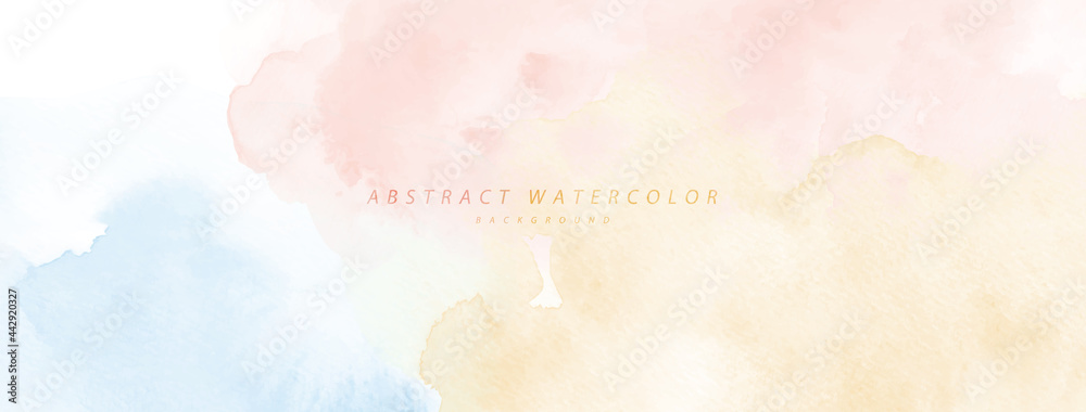 Abstract rainbow watercolor for background - obrazy, fototapety, plakaty 