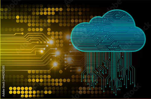 cloud computing circuit future technology concept background