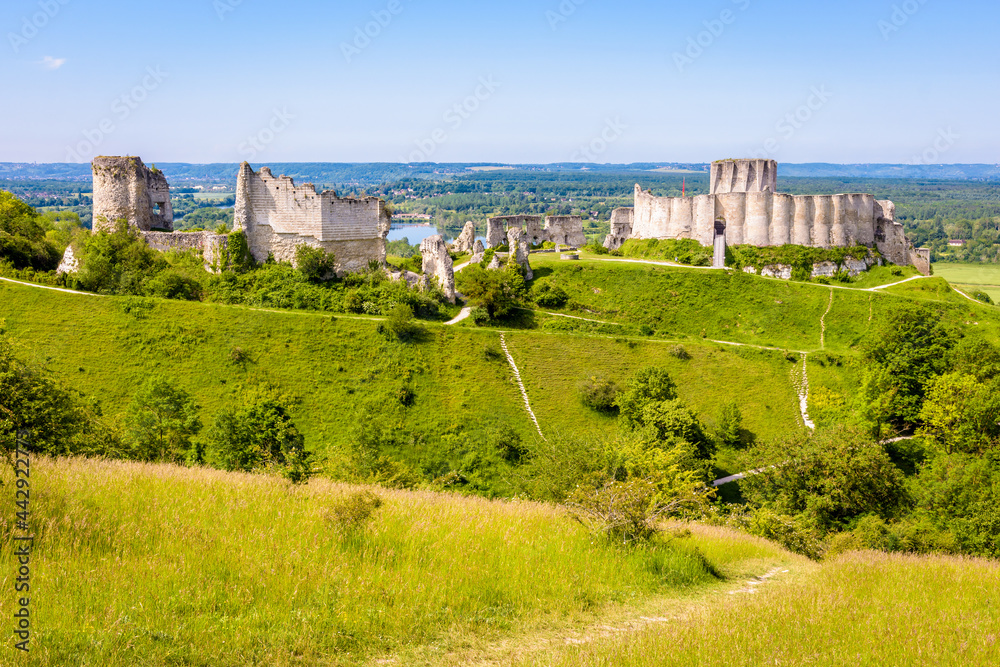 Château-Gaillard medieval fortified castle in Normandy, France