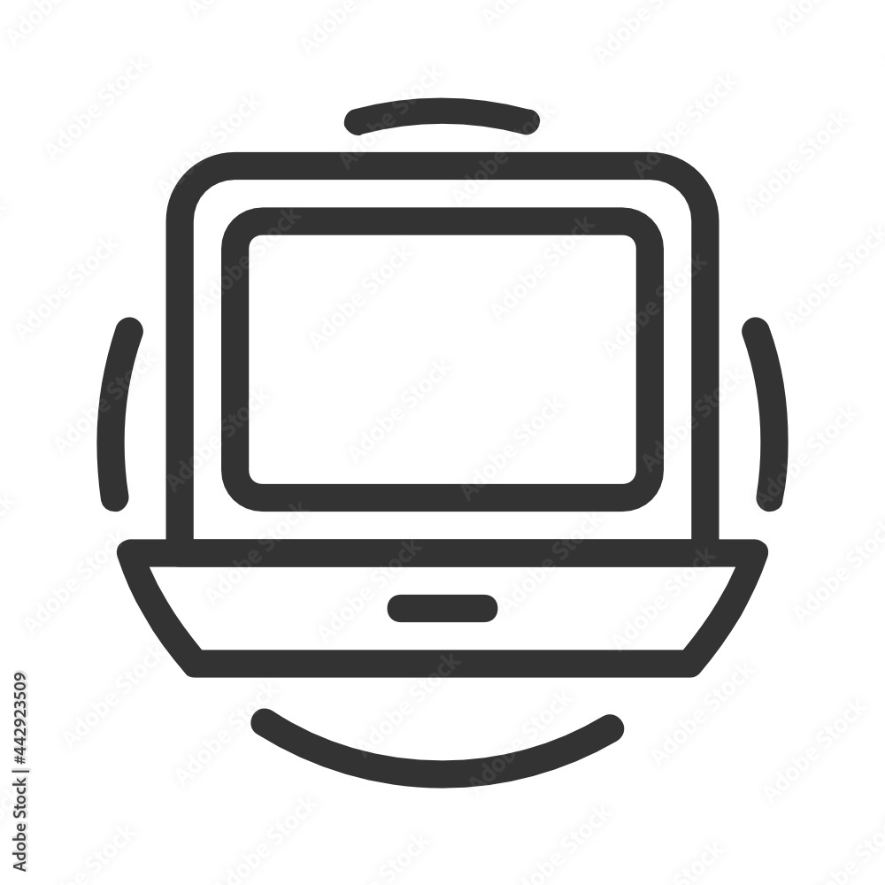 Laptop outline icon. Laptop outline icon.