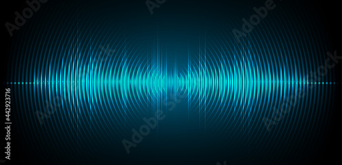 Sound waves oscillating dark light