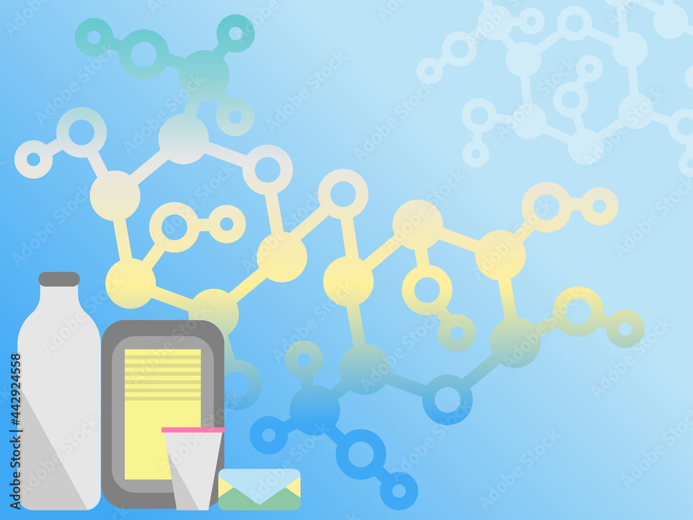 Lactose intolerance, tolerance vector illustration. Diary products with