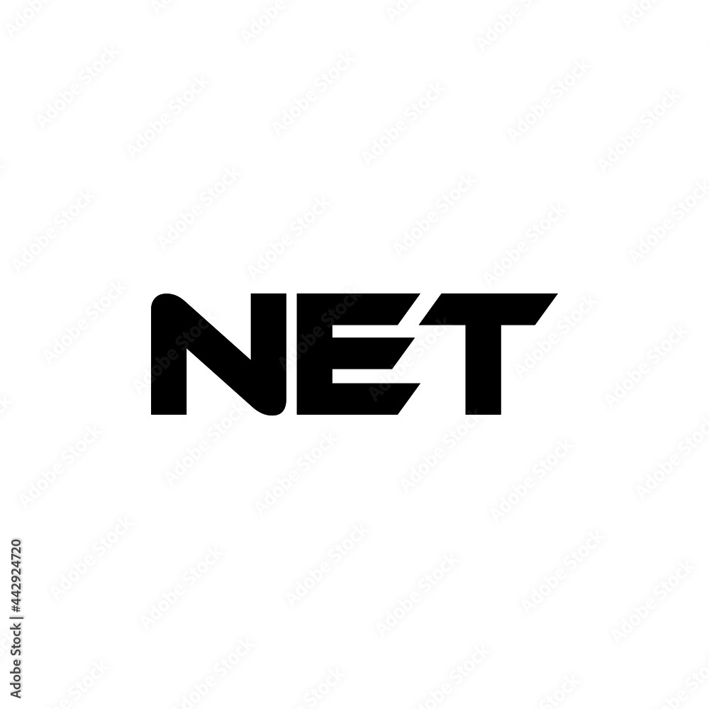 NET letter logo design with white background in illustrator, vector logo modern alphabet font overlap style. calligraphy designs for logo, Poster, Invitation, etc.