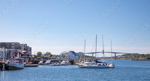 Brønnøysund Guest marina in beautiful summer day,Helgeland,Nordland county,scandinavia,Europe