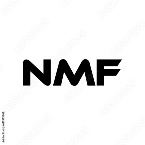 NMF letter logo design with white background in illustrator, vector logo modern alphabet font overlap style. calligraphy designs for logo, Poster, Invitation, etc.