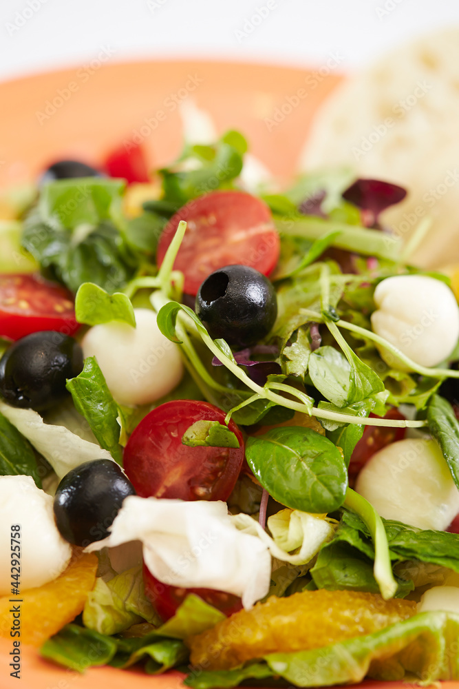 salad with feta cheese and olives