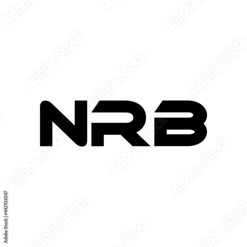 NRB letter logo design with white background in illustrator, vector logo modern alphabet font overlap style. calligraphy designs for logo, Poster, Invitation, etc. photo