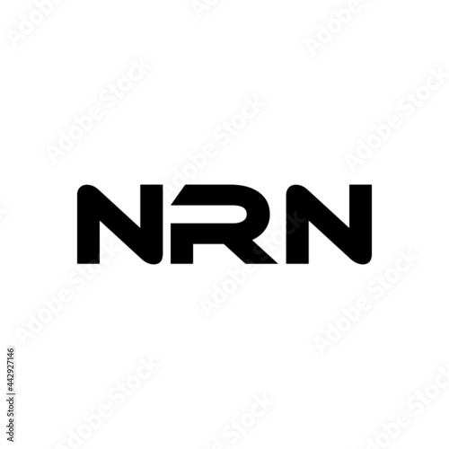 NRN letter logo design with white background in illustrator, vector logo modern alphabet font overlap style. calligraphy designs for logo, Poster, Invitation, etc.