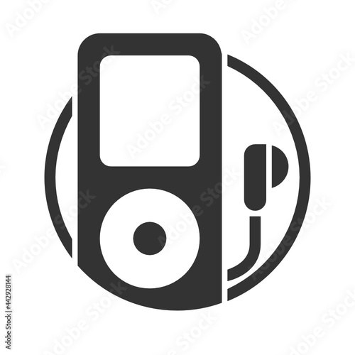 MP4 Player solid icon.