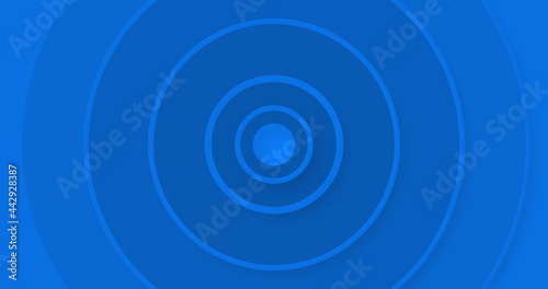 Image of blue concentric circles pulsating on seamless loop