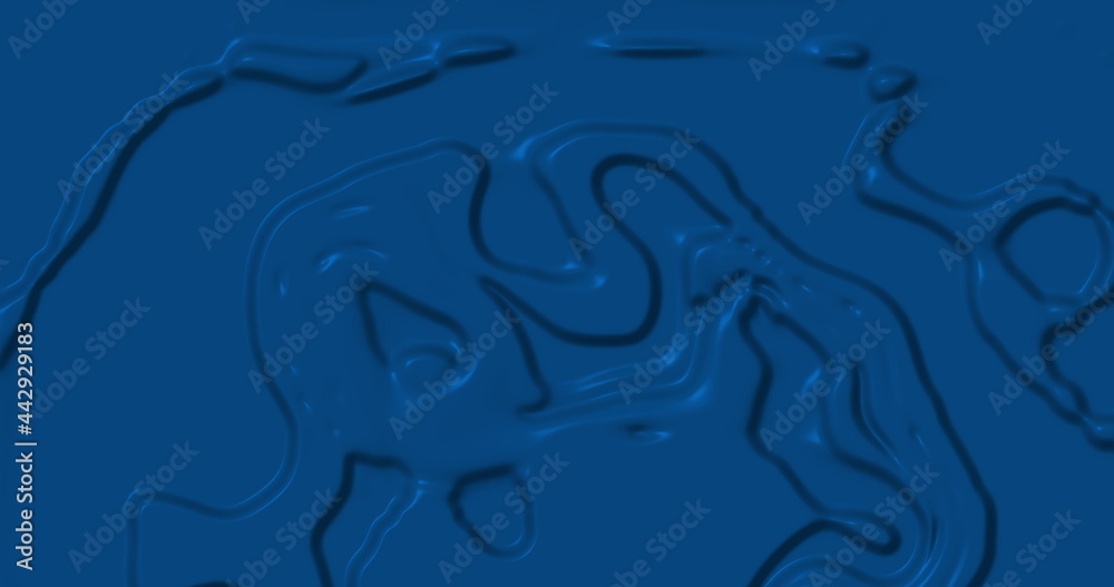 Image of multiple 3d blue liquid shapes waving swirling and flowing smoothly Image of multiple 3d blue liquid shapes waving swirling and flowing smoothly