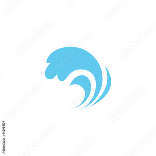 wave logo icon design template vector