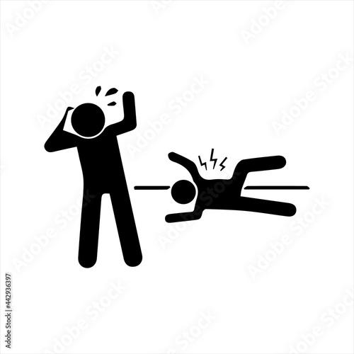 Calling ambulance icon, vector and glyph