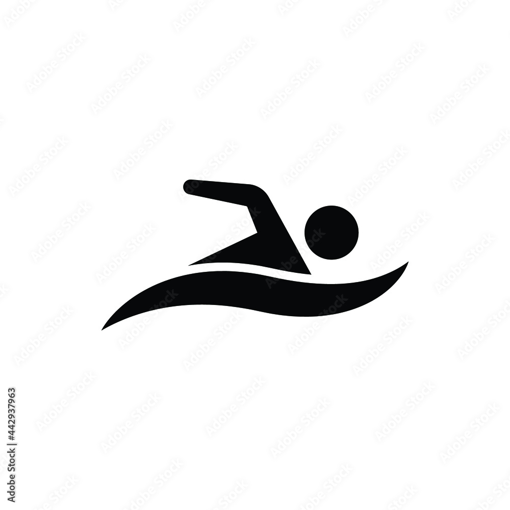 Fototapeta premium swimming icon design template vector