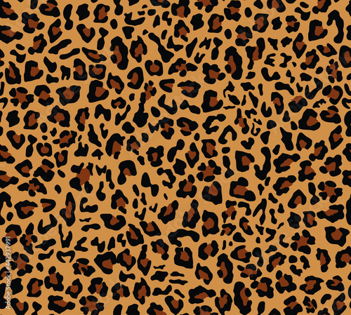Vector leopard print  repeat print  trendy modern cat texture.