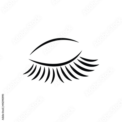 eyelashes logo icon design template vector