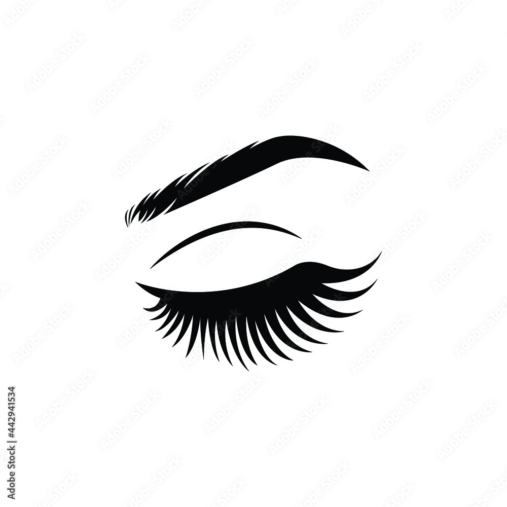 eyelashes logo icon design template vector eyelashes logo icon design template vector
