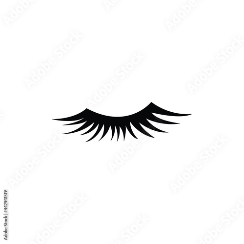 eyelashes logo icon design template vector