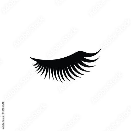 eyelashes logo icon design template vector