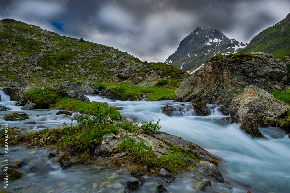 Alpin scenery with a river Alpin scenery with a river