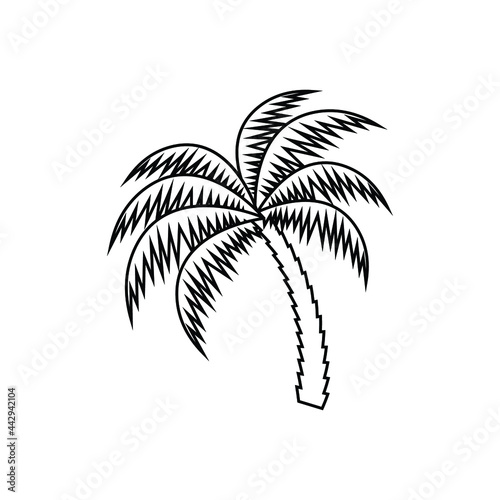 coconut logo tree icon design template vector