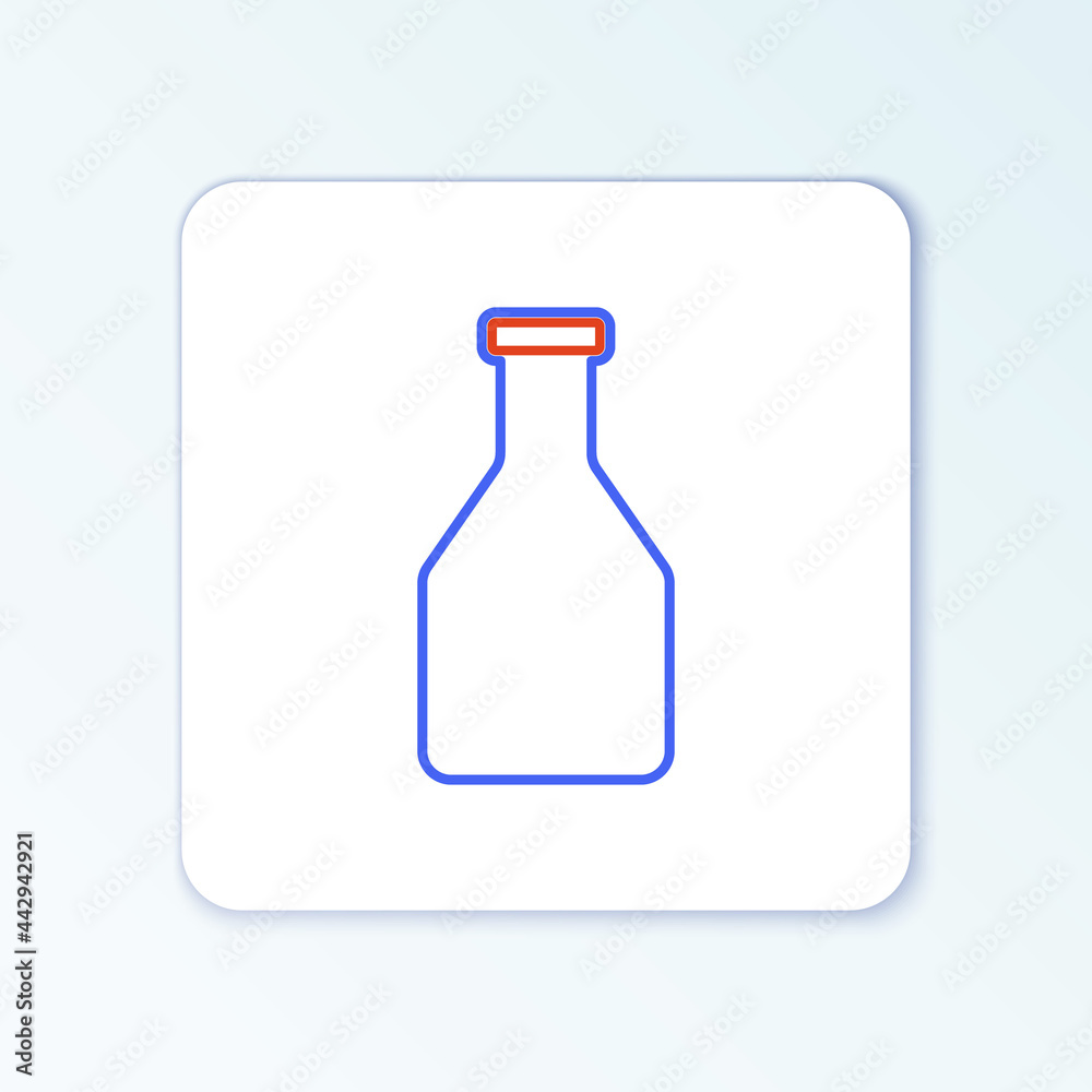 Line Ketchup bottle icon isolated on white background. Colorful outline concept. Vector Line Ketchup bottle icon isolated on white background. Colorful outline concept. Vector
