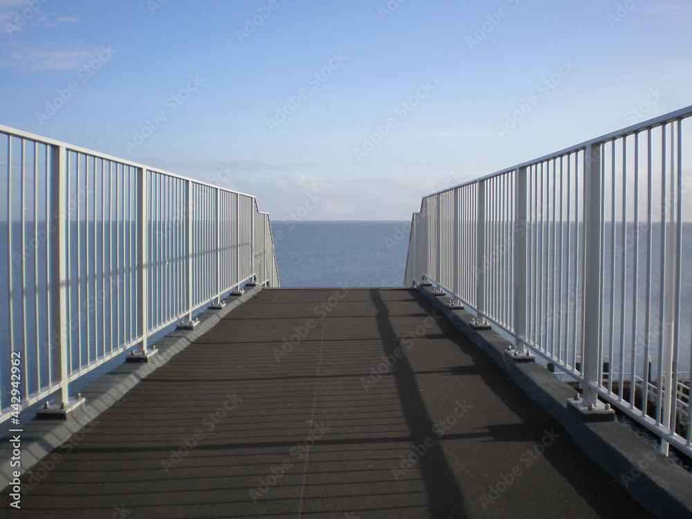 Wide sea view from Bridge. High quality photo