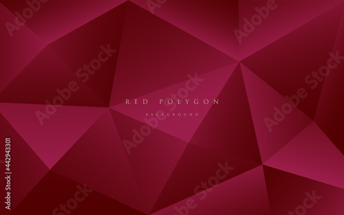 Abstract 3D luxury gradient red maroon polygonal modern design. Geometric triangular pattern. You can use for cover, poster, banner web, flyer, Landing page, Print ad. Vector EPS10