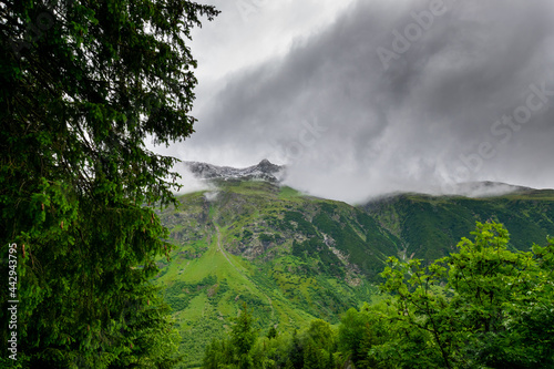 clouds over the mountains  Vorarlberg  Austria 