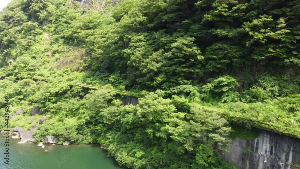 ドローン空撮　渓谷