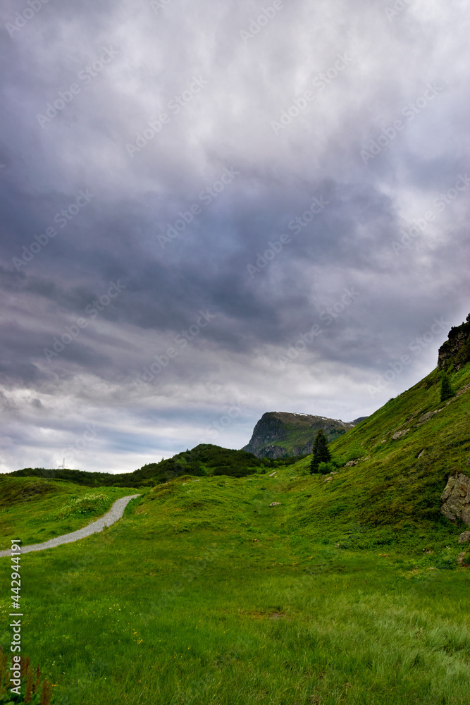 Fototapeta premium alpin landscape with clouds (Vorarlberg, Austria)