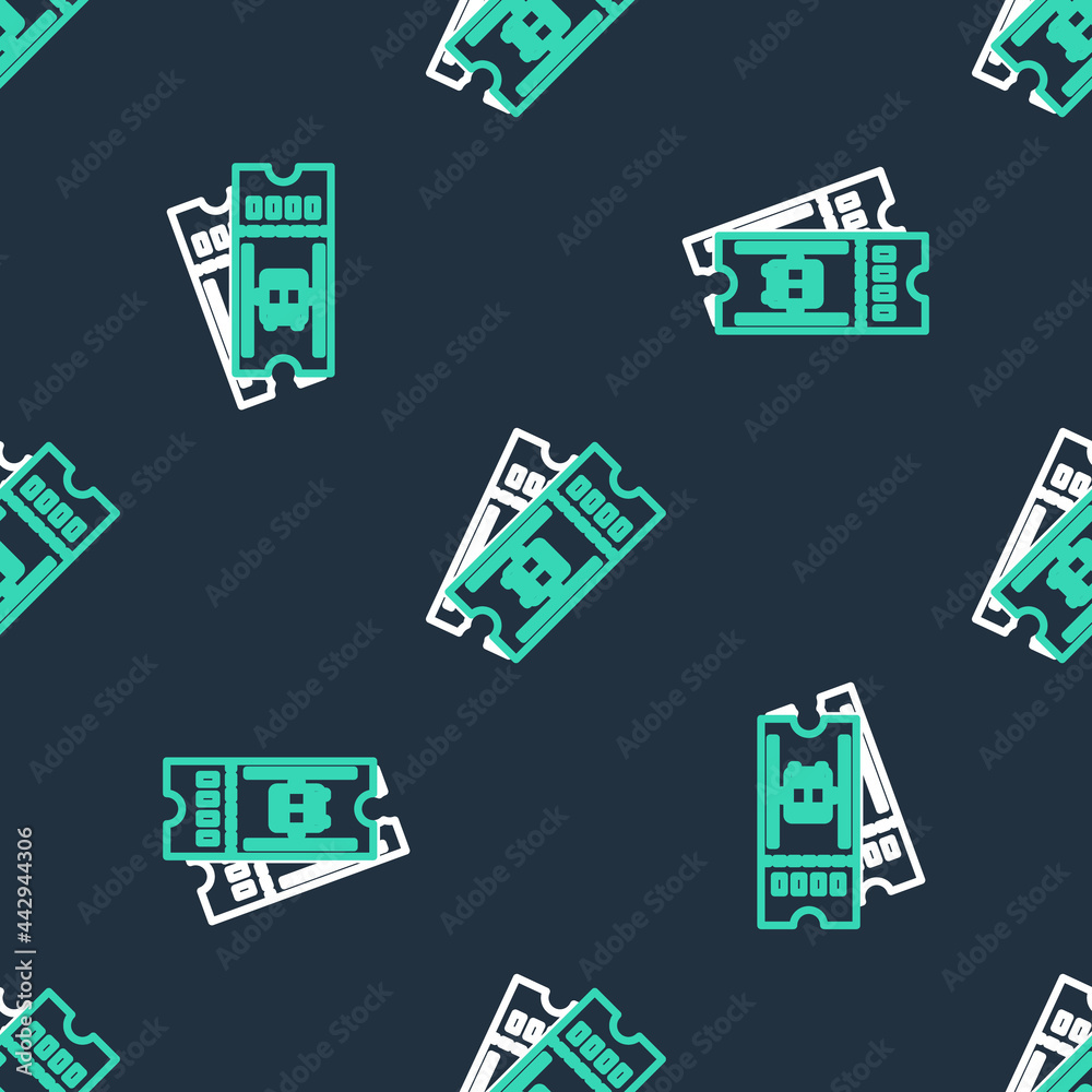Line Bus ticket icon isolated seamless pattern on black background. Public transport ticket. Vector Line Bus ticket icon isolated seamless pattern on black background. Public transport ticket. Vector