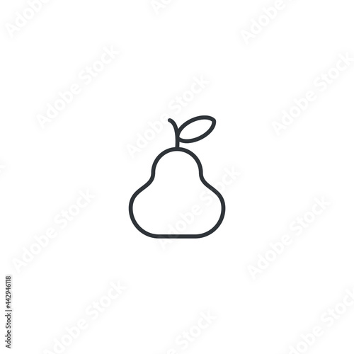 isolated pear sign icon, vector illustration