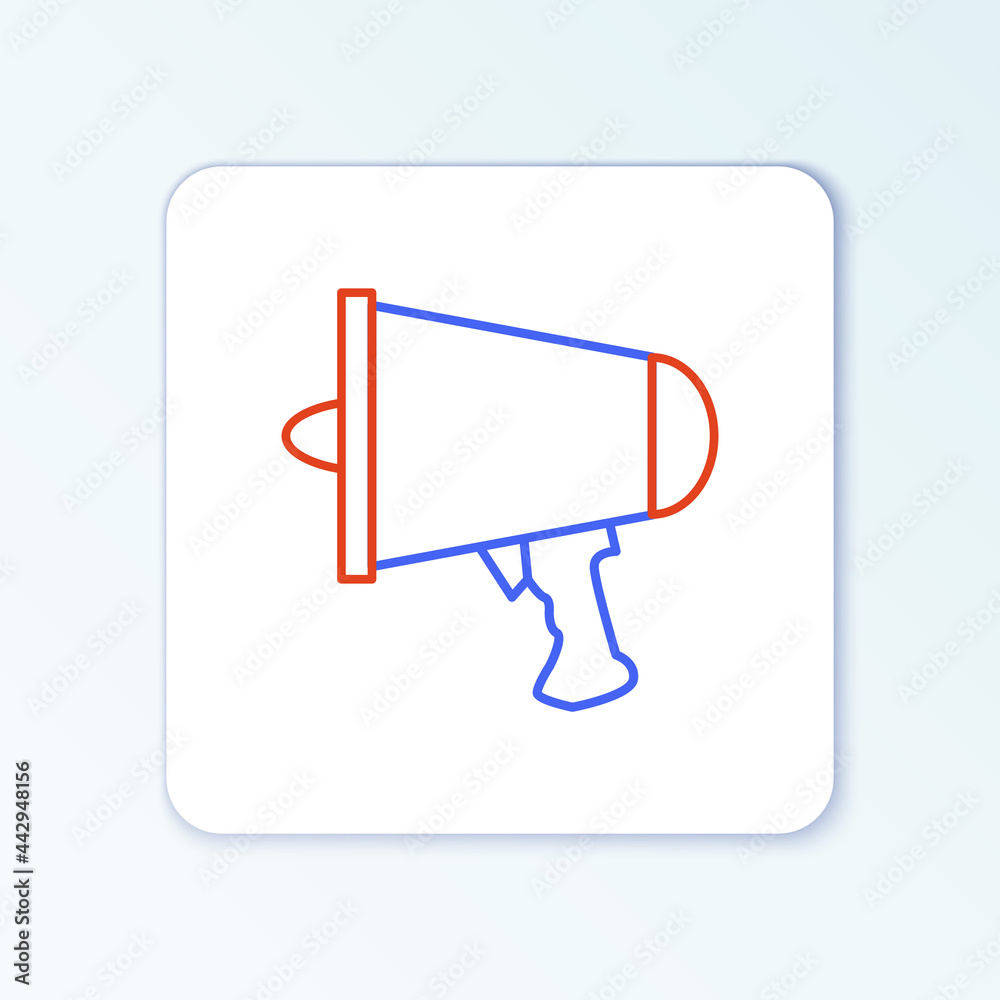 Line Spread the word, megaphone icon isolated on white background. Colorful outline concept. Vector Line Spread the word, megaphone icon isolated on white background. Colorful outline concept. Vector