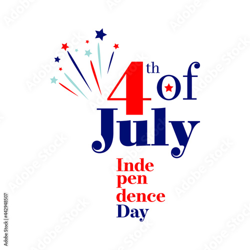 Happy Independence day, 4th July national holiday. USA celebration. Poster, banner, greeting card.