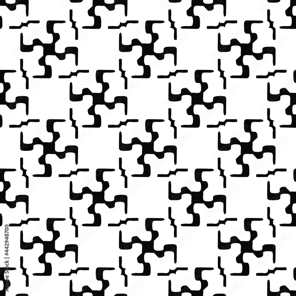 Seamless vector pattern in geometric ornamental style. Seamless vector pattern in geometric ornamental style.