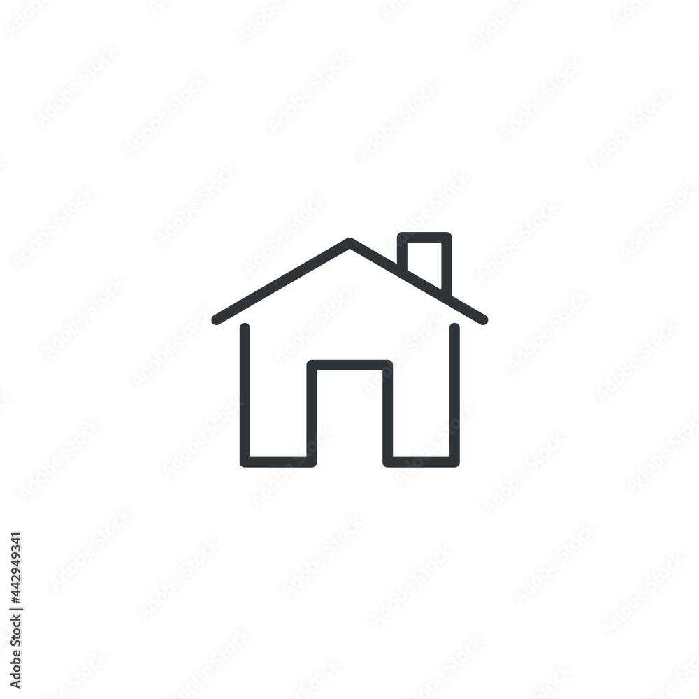 icon, home, symbol, vector, house, sign, illustration, isolated, real, simple, estate, business, residential, web, line, internet, element, construction, shape, button, black, concept, flat, modern, a