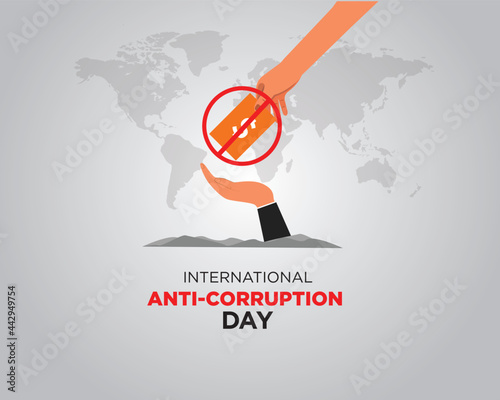 International Anti-Corruption Day, 9 December. poster And Social Media post anti corruption. Vector illustration.