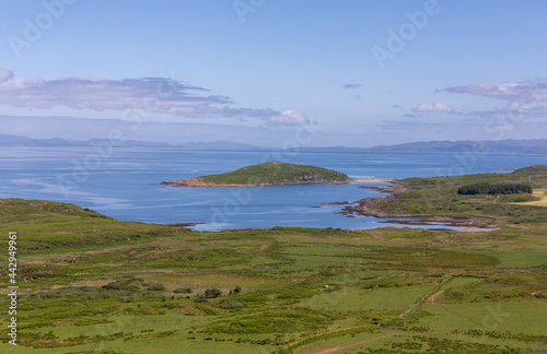 View of the north of the Isle of Gigha, Scotland, UK