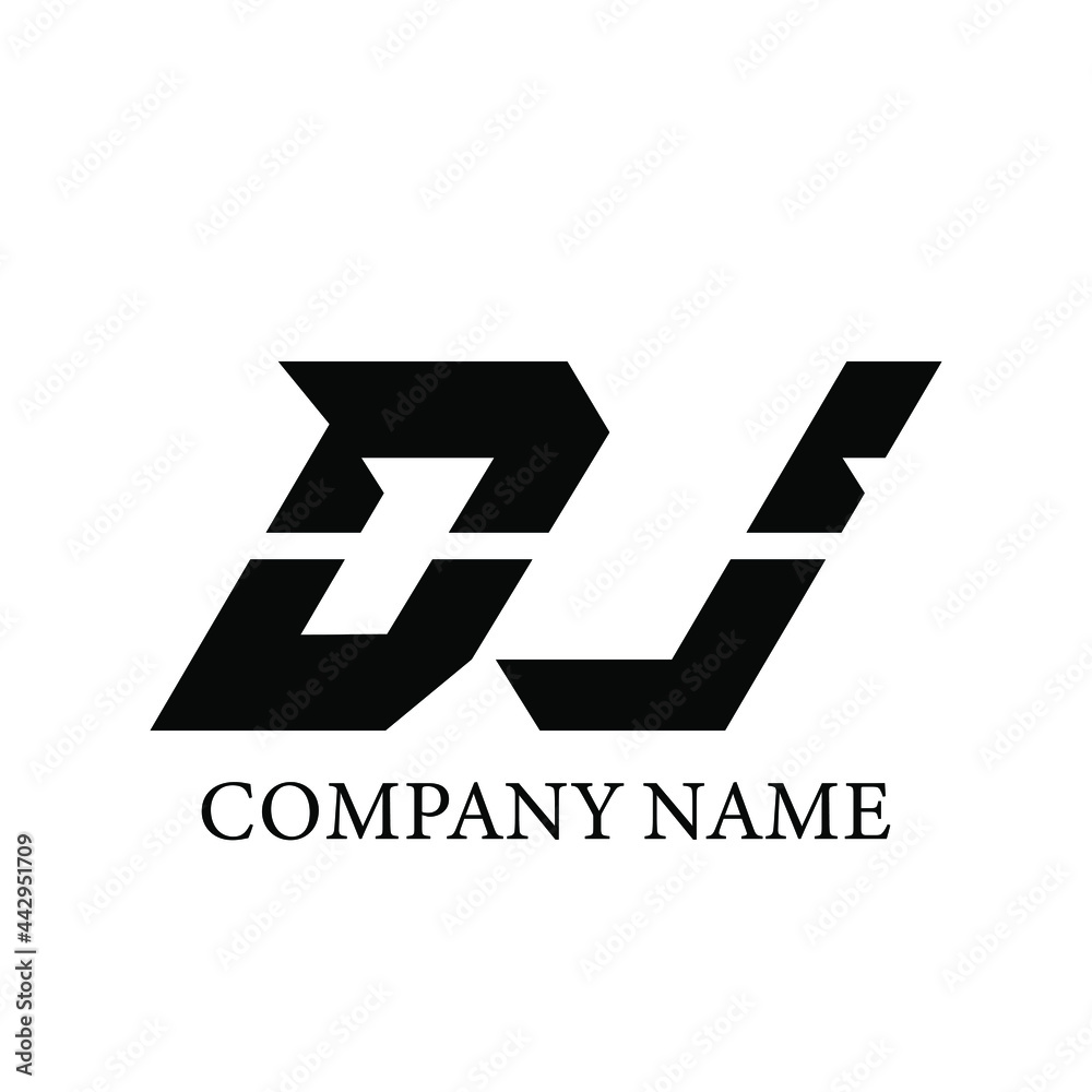  DJ  Logo Design Vector Template. DJ   Letter Logo Design.