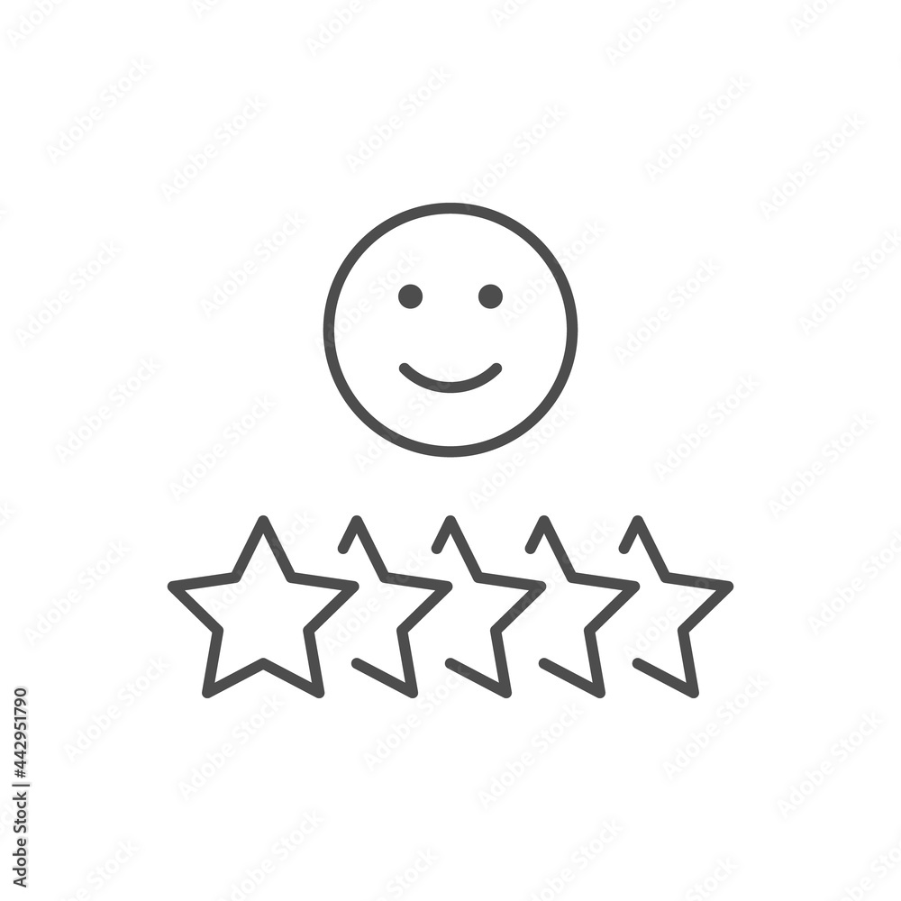 Positive testimonial line outline icon