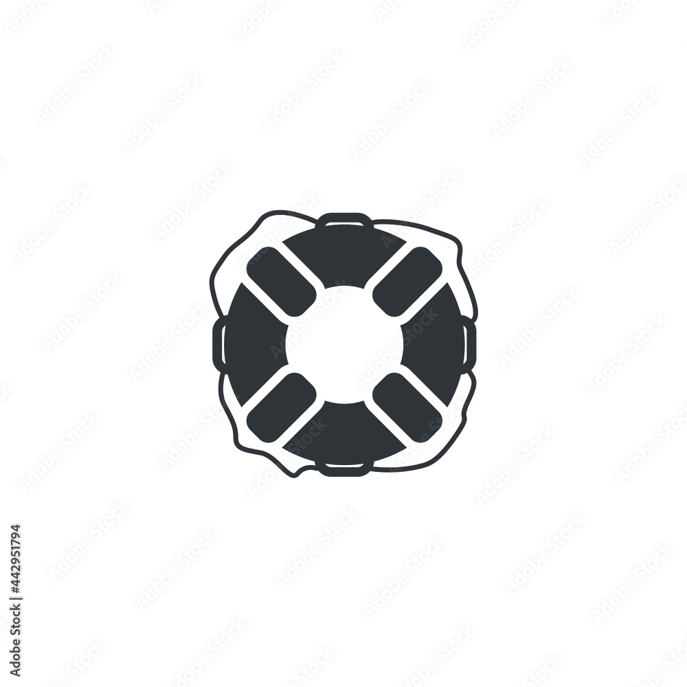 Fototapeta premium isolated lifebuoy sign icon, vector illustration