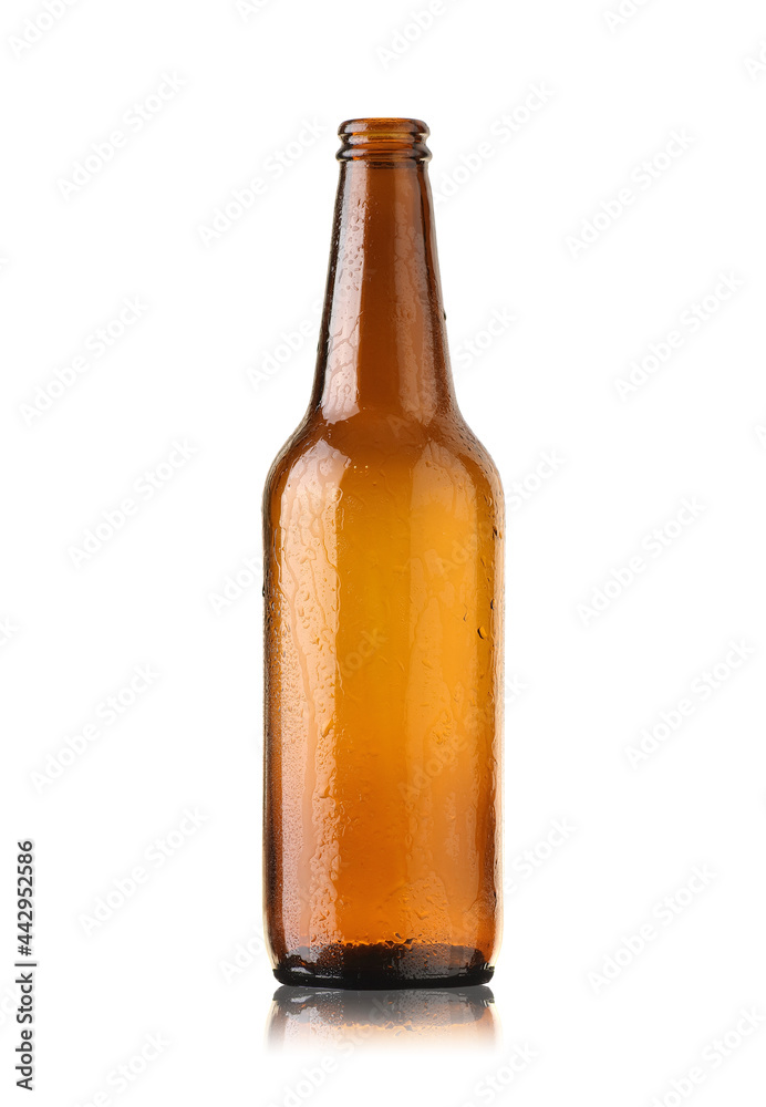 empty brown beer bottle